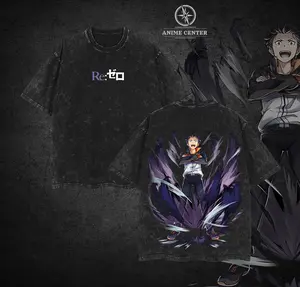 Subaru Natsuki - RE: ZERO Vintage Graphic Tees Anime Hoodie Tee men Acid Washed,Subaru shirt, Re:Zero Tshirt, Anime Clothing Unisex Manga Anime Shirt Top Menswear Womenswear Streetwear t-shirt manga shirt