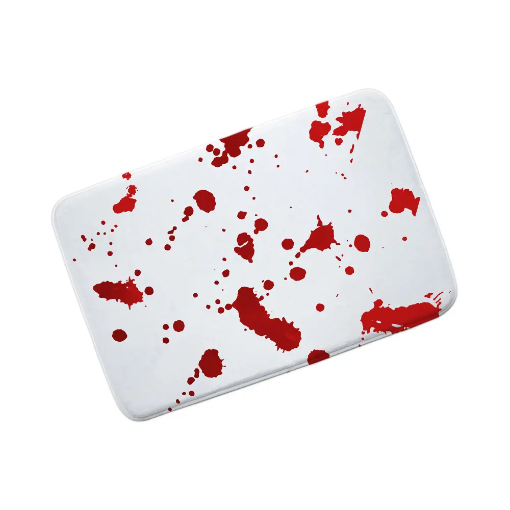 Halloween Blood Footprints Bathroom Water-Absorbing Non-Slip Mat