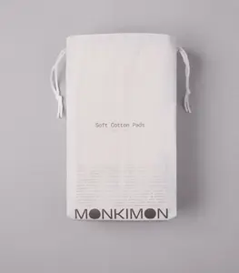 Monkimon Soft Cotton Pads for Makeup & Daily Use - Lint-Free, Durable, Skin-Friendly, Tear-Resistant, Pocket Design for Easy Access