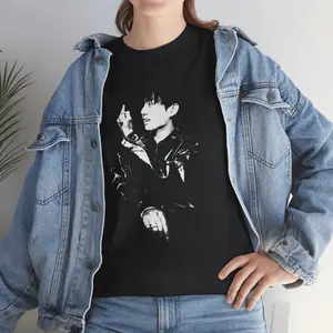 Men's Bad Boy Graphic T-Shirt - Short-Sleeve, Round Neck, Vintage Portrait Print, Retro Aesthetic, Casual Streetwear Cotton Top
