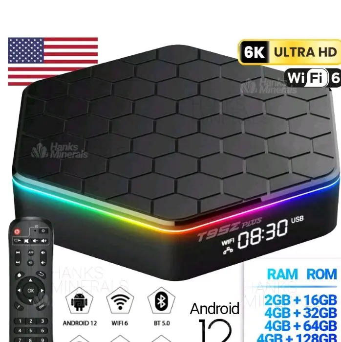 Upgraded 2025 T95Z Plus Smart Android 12 TV Box Quad Core 6K 4K HD
