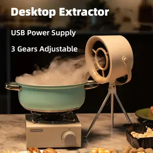New Portable Exhaust Fan Small Kitchen Hood Extractor Barbecue USB Supply Desktop Range Hoods Mini Suction Cooker Hood