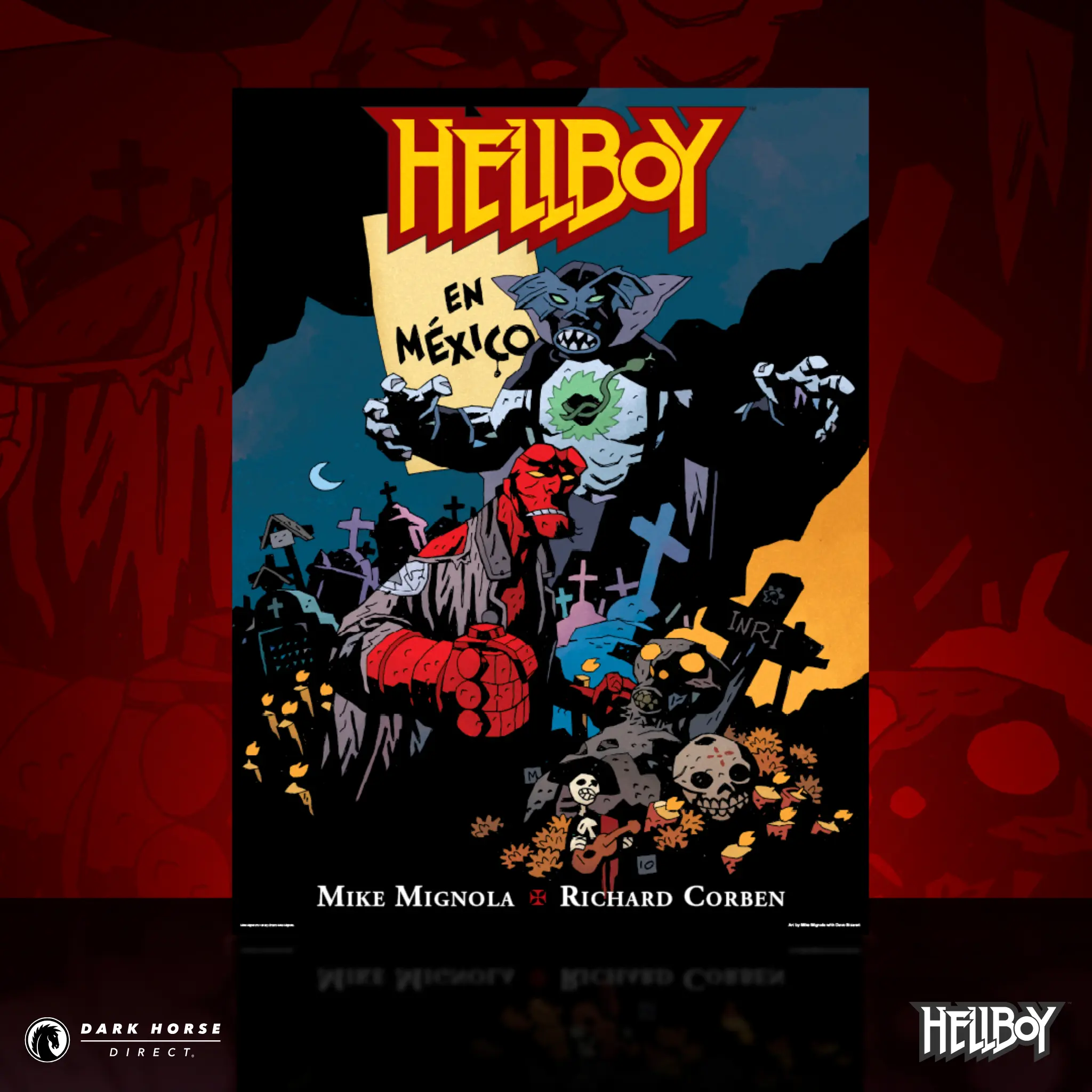 Hellboy in Mexico 15th Anniversary Screenprint