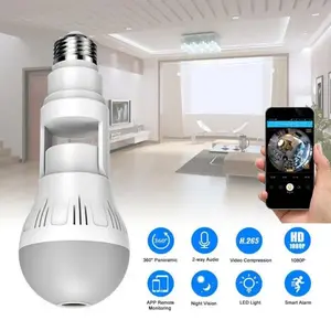 360° Panoramic Hidden Light Bulb Wifi Camera