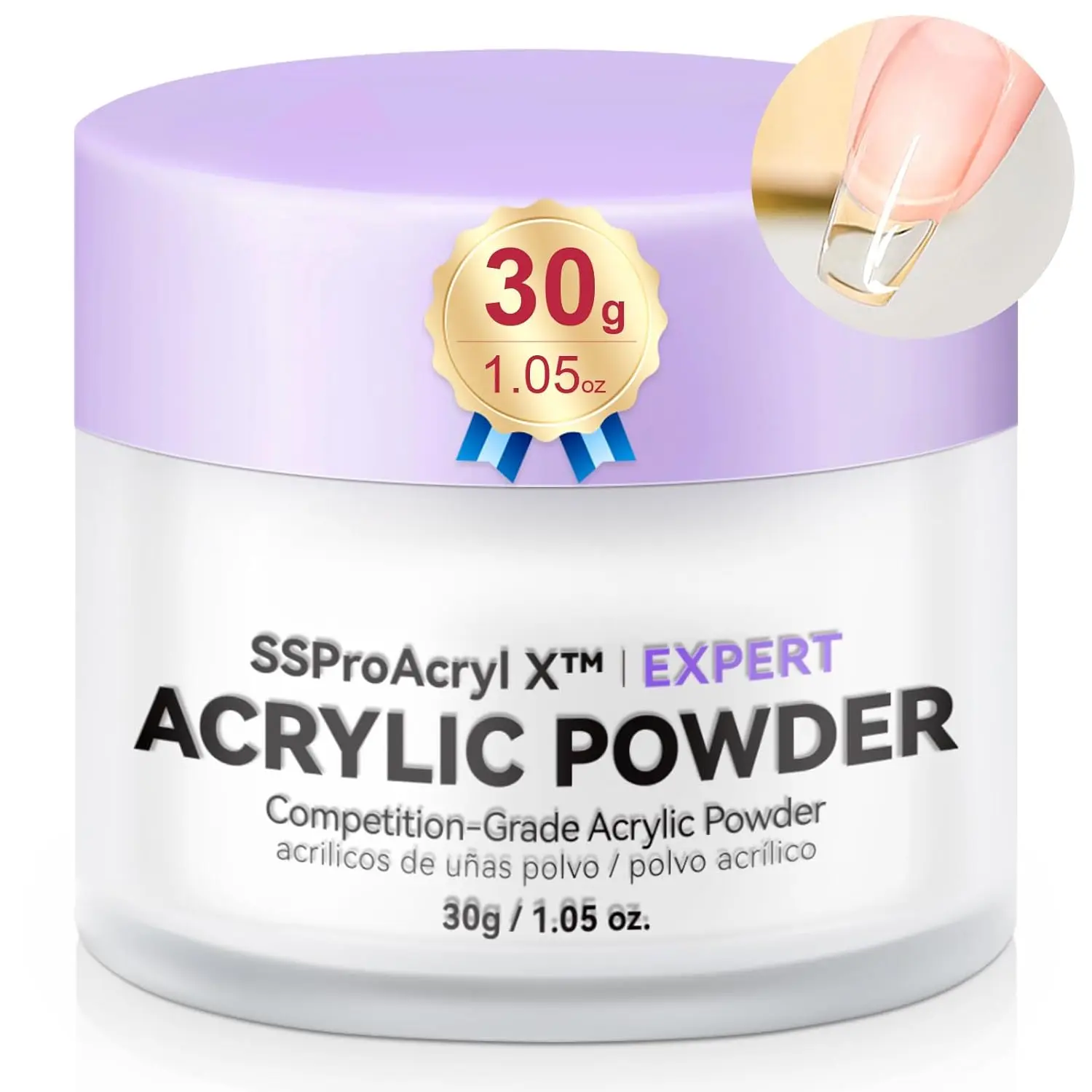 Ultra-Smooth Clear Acrylic Powder: Keratin Professional Acrylic Nail Powder 2024 Ultra Sculpture Tech for Acrylic Nail Extension Carving 3D Nail Art Nail Tech Salon Studio Manicure