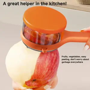 Premium Swivel Vegetable Peeler, Soft Grip Handle and Ultra Sharp Stainless Steel Blades - Perfect Kitchen Peeler For Veggie, Fruit, Potato, Carrot, Apple - Black Utensils Orange multi-purpose vegetable slicer potato  chips Peeling Stylish