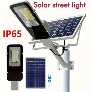 Solar Street Light Waterproof White Light Dusk to Dawn Remote Control Lithium Battery Outdoor Garden Lighting