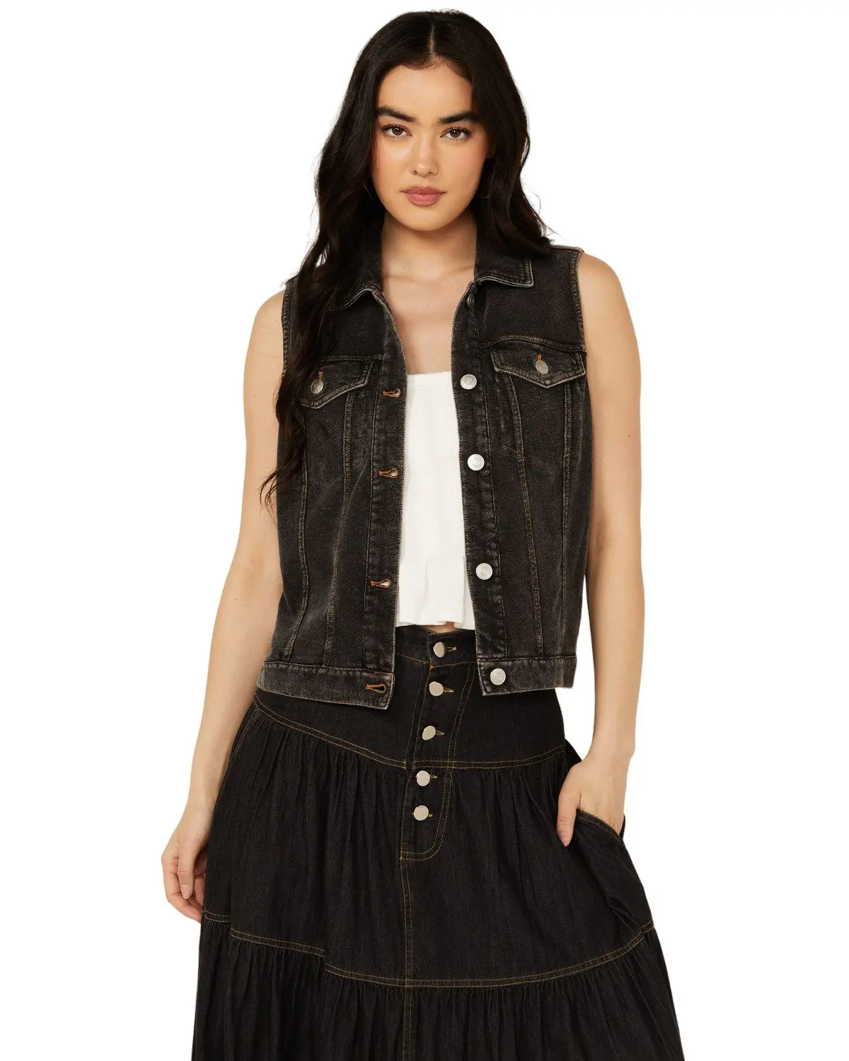 White Crow Women's Women'S Washed Knit Vest - Pv242893bb
