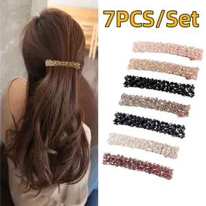 6PCS Sparkling Rhinestone Hair Clips - Multi-Color Elegant Updo Accessories for Women,Perfect for Daily Wear, Parties Special Occasions, Cute Hair Clips, Party Hair Accessories Flat Down Strong Hold