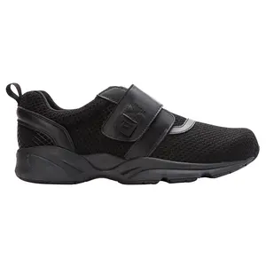Propet Mens Stability X Walking Slip On Sneakers Shoes Casual - Black