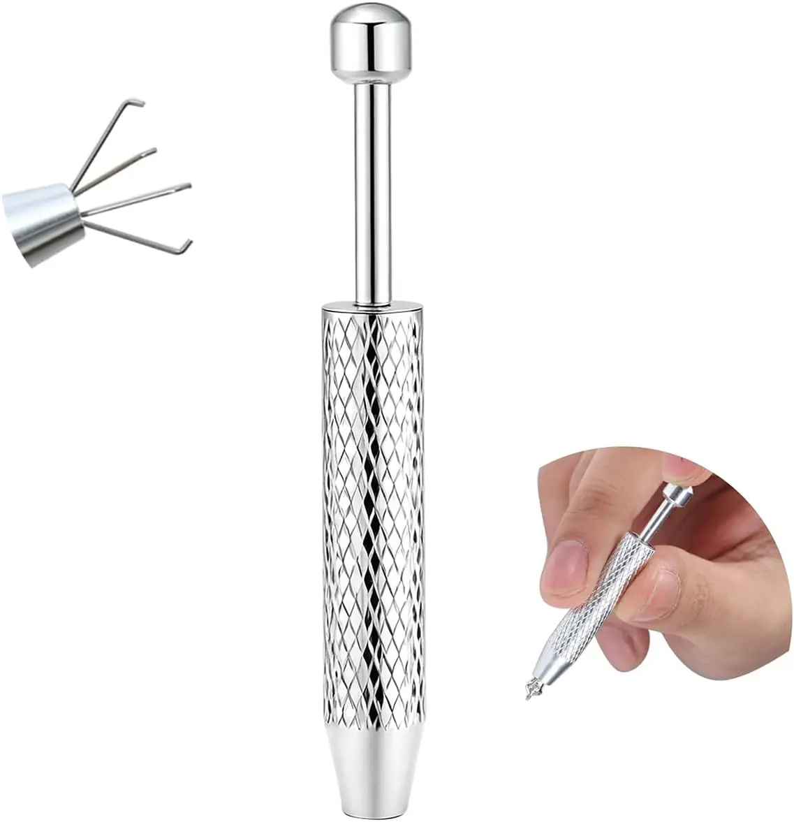 Stainless Steel Piercing Ball Grabber Tool Kit - Body Piercing Accessories For Easy Install Remove Of Lip, Nose, Ear Cartilage