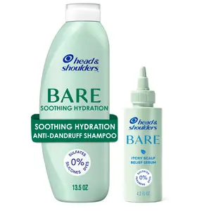 Head & Shoulders BARE Soothing Hydration Anti-Dandruff Shampoo (13.5 fl oz) and Itchy Scalp Relief Serum (4.2 fl oz) - 2pc Set