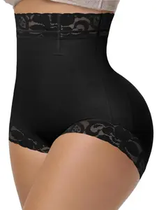 1 Count Women's Butt Enhancing Lifting Abdomen Smoothing Tummy Control Shaper Bottoms, Curvy, Fajas, High Waisted Lace Shapewear Panty, Non Slip Gel Comfort Shaping Shorts, Idea for Fitness Training & Daily Leisure & Sports Underwear