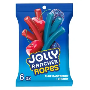 JOLLY RANCHER Ropes Blue Raspberry and Cherry Flavored Candy Bag, 6 oz