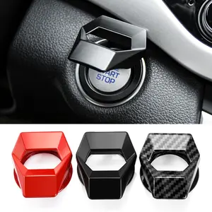 Zinc Alloy Car Engine Start Stop Button Cover, Scratch-Resistant Carbon Fiber Design, Fits Most Vehicles, One-Touch Ignition Accessory, Car Accessories, Car Interior Decor