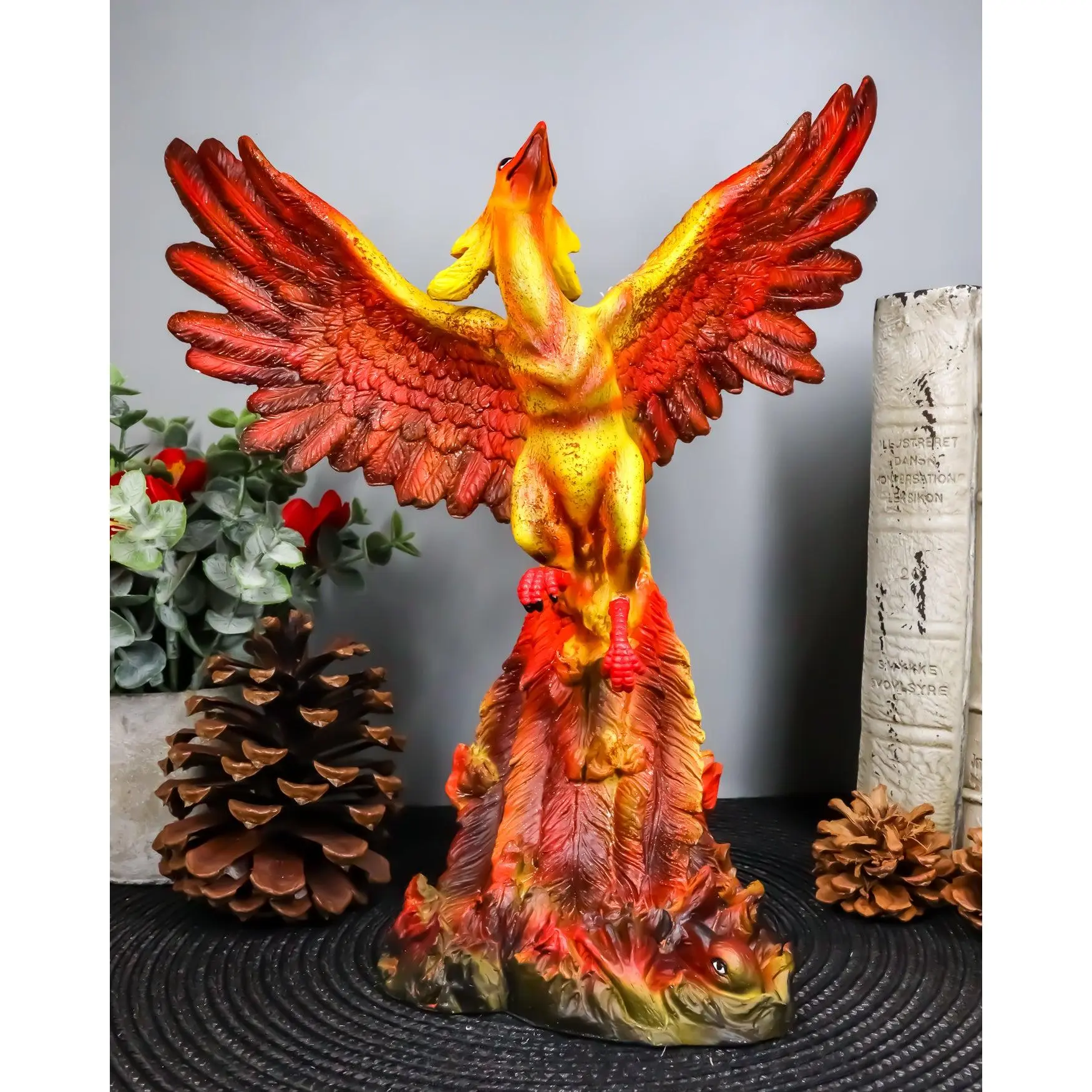 Ebros Fawkes Resurrection of The Phoenix Fire Bird Statue Symbol of Transformation and Rebirth Figurine
