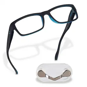 Blue Light Glasses with Magnetic Holder | Reading Glasses for Men and Women - Eyeglass Holder Clip - Anti Eye Strain UV Protection Antiglare - Scratch Resistant Lenses - Spring Hinges for Comfortable Fit - Eye Protecting Computer Glasses