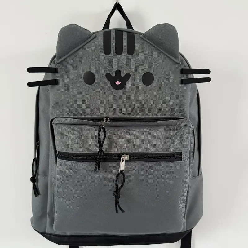 Plush Cat Face Backpack Casual Daypack Polyester Mini Bag Y2K Cute Amazon.com: Chongker Cat Shaped Purse with Adjustable Strap  main image 2