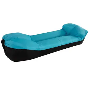 Inflatable Lounger Sofa Bed, Portable Air Couch with Easy Inflation & Square Headrest, No Pump Required, Anti-Deflation Technology, 190T Polyester Rip-Stop, 400kg Weight Capacity, Compact Lightweight for Camping & Beach Use