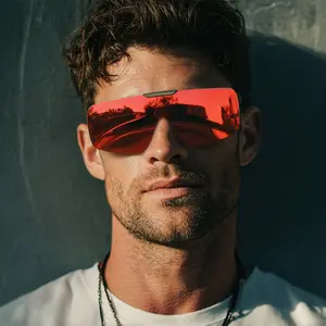 ZENOTTIC Fit Over Polarized Sunglasses TR90 Frame Flip Up Design Unisex One-Piece Shield Lens UV400 Protection for Driving Fishing Cycling Gift Idea