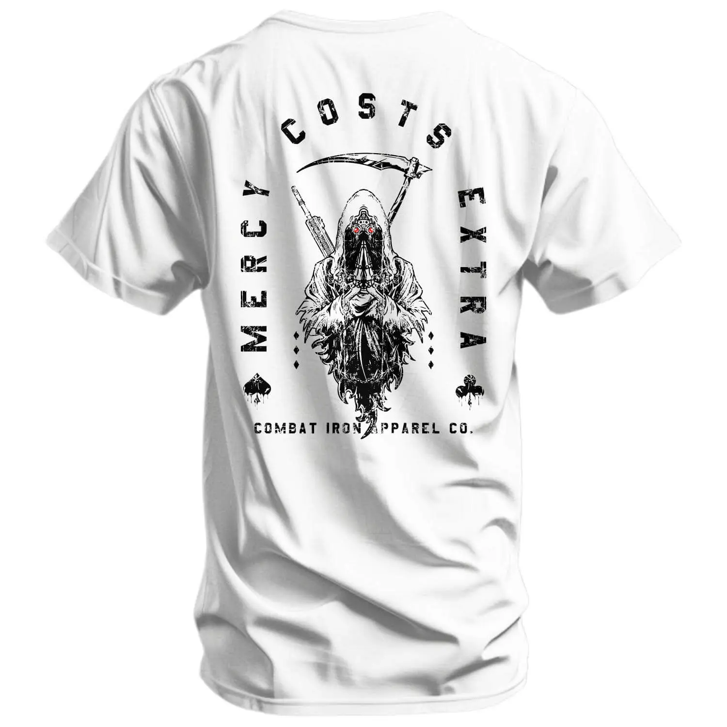 COMBAT IRON Men's Pre-Shrunk Cotton Fabric Short-Sleeve Graphic T-Shirt - Menswear Athletic-Casual Work-to-Gym Tops