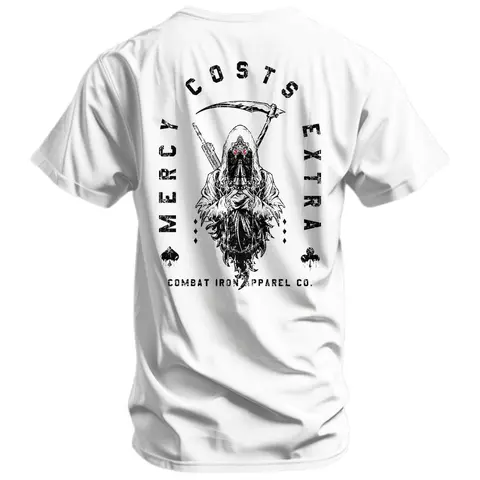 COMBAT IRON Men's Durable Pre-Shrunk Cotton Round/Crew Neck Short-Sleeve Graphic T-Shirt - All-Seasons, Machine-Washable Athletic-Casual Work-to-Gym Tops