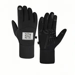 1 pair with Surfing Anime Graphic Surfing Ruined My Life Patchswinter gloves mountaineering gloves Touch Screen Grippy Palm Outdoor Sports for Men Women Comfortable Christmas gifts Best Selling