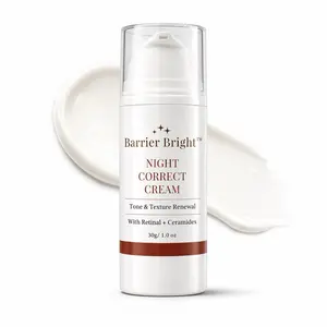Barrier Bright Night Correct Cream | Retinal + Ceramides | Dark Spots, Texture, Glow | Gentle Night Cream 30g