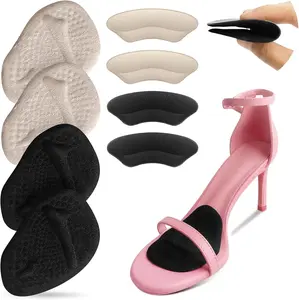 Ball of Foot Cushions, Heel Pads for Shoes, Foot Cushions, Metatarsal Pads for Women – Prevent Blisters and Rubbing, Stand Longer Without Pain, All-Day Comfort(Beige&Black)