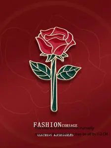 Elegant Rose Brooch Pin, Zinc Alloy DIY Decoration Accessory, Flower Brooch, Fashion Accessory, Perfect Gift for Friends, Ideal for Festivals & Parties