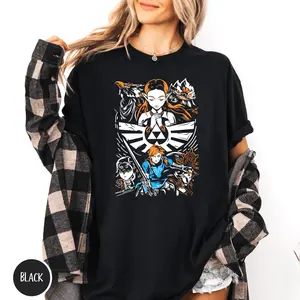 The Legend Of Zelda T-Shirt Link To The Past Graphic Print Tee Game Shirt Anime Shirt Manga Cotton Menswear Soft Cotton Unisex Everyday T-Shirt