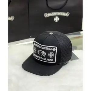 Vintage Gothic Cross Patch Mesh Trucker Cap Unisex Streetwear Adjustable Snapback Hat