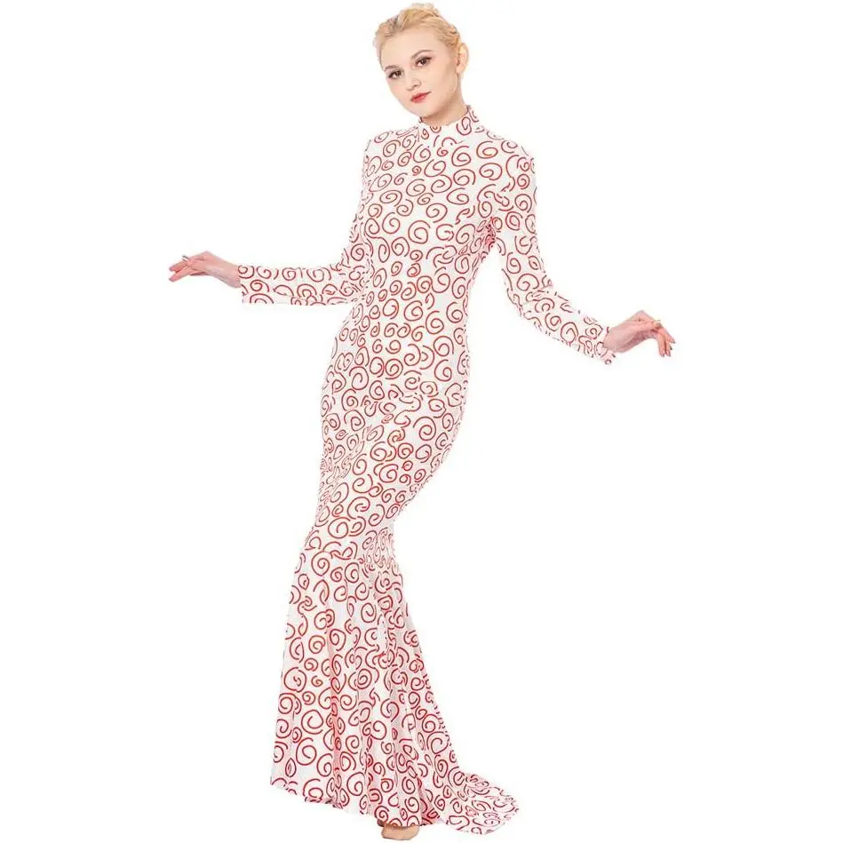 Martian Spy Girl Cosplay Costume Mars Attacks Fishtail Slim Long Dress Prom Gown