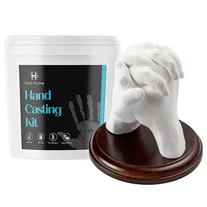 Hula Home Hand Casting Kit For Couples or Family - Precision Fingerprint Capture, Easy-to-Use, Solid Wood Base, Practice Kit Included, Perfect Gift for Any Occasion