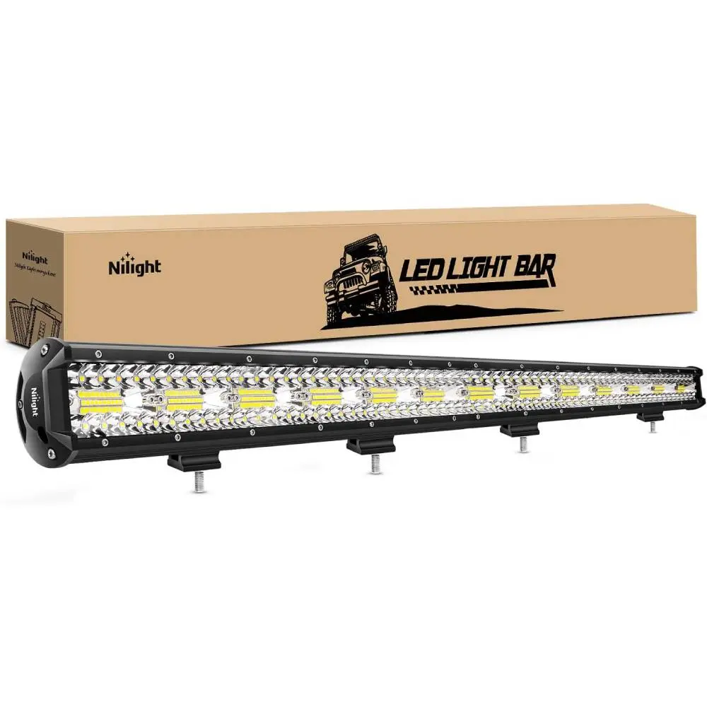 Nilight 37In Triple Row LED Light Bar - 780W, 78000LM Combo Beam, Aluminum Alloy Sliding Mount, Led Car Ambient Light for Off-Road Trucks, SUVs