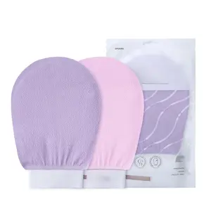 Gloves 2 count Deep Exfoliation Mitt of 150D Shower  Scrub Exfoliant Scrubber Glove  for Cleanse  or Dry   Viscose Fiber Suitable for Men and Women