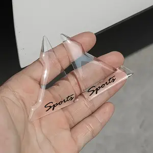 4pcs Car Door Corner Protectors - Transparent PVC Anti-Collision Stickers with "SPORTS" Design for Enhanced Vehicle Safety, Car Door Protector