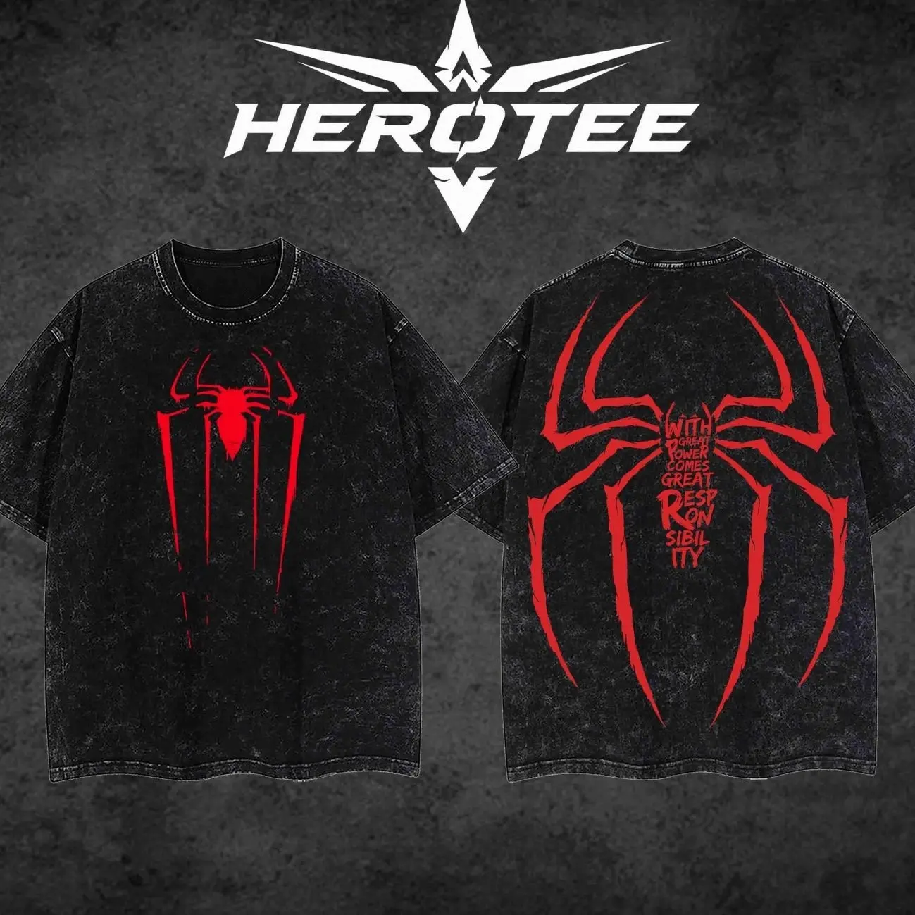 [ Hero Tee ] Spidey Tattoo Tee, Vintage Washed Heavyweight Gym Shirt, Oversized Dark Aesthetic Streetwear, Grunge Distressed , Edgy Workout Pump Fit, Cyberpunk Gymwear, Y2K Retro Heavy Limited, Urban Menswear To, Oversize 5Xl TFN