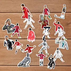 Stickers Pack 20 Pcs Cristiano Skateboard Ronaldo Bike Colorful Luggage Car Guitar Bottle Laptop Bumper Aesthetic Water Vinyl Waterproof