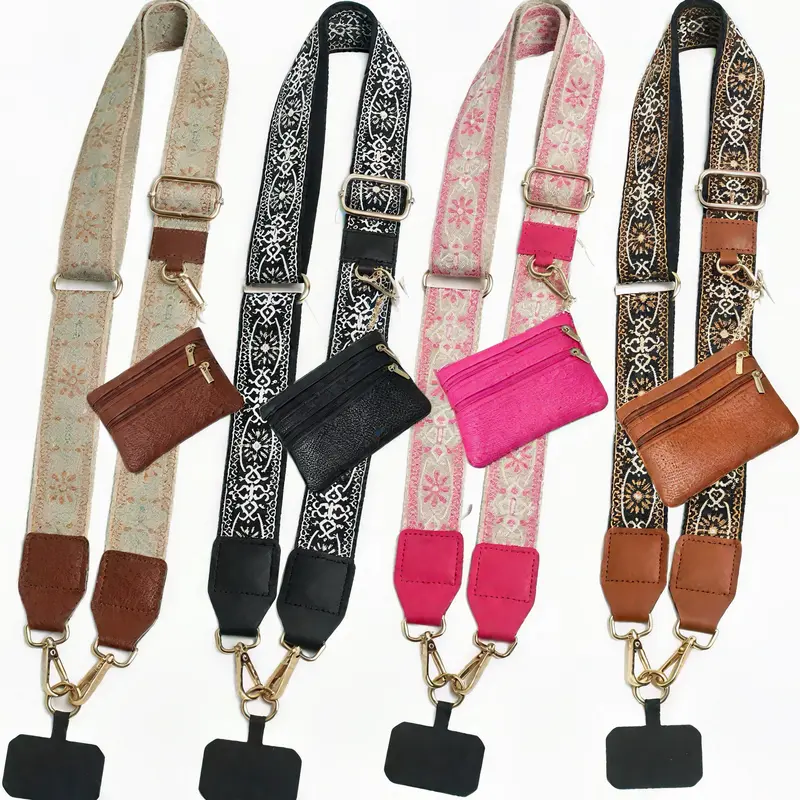 Retro ethnic pattern, adjustable, can be used as mobile phone straps, bag straps, crossbody model mobile phone straps with wallet, bag straps, zipper bags, crossbody straps with wallets, Mother's Day gifts, birthday gifts