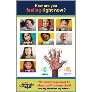 Feelings & Emotions Chart For Kids & Toddlers- Real Faces