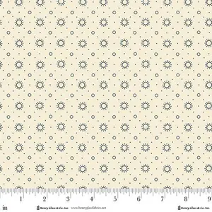Fabric Henry Glass Cream Radiant Circles Buttercream & Brickle Bits by the Quarter Yard 1941-40
