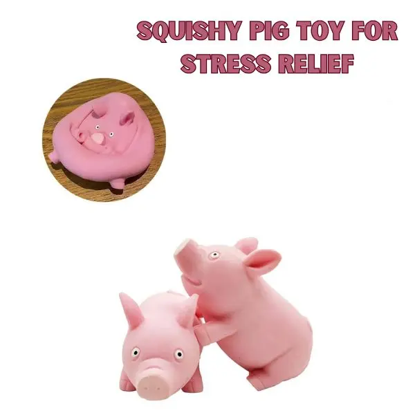 Squishy Pig Toy for Stress Relief – Pink Popping Eye Animal Fidget Toy for Kids, Adults, Autism, Anxiety, Birthday Gifts & Party Favors