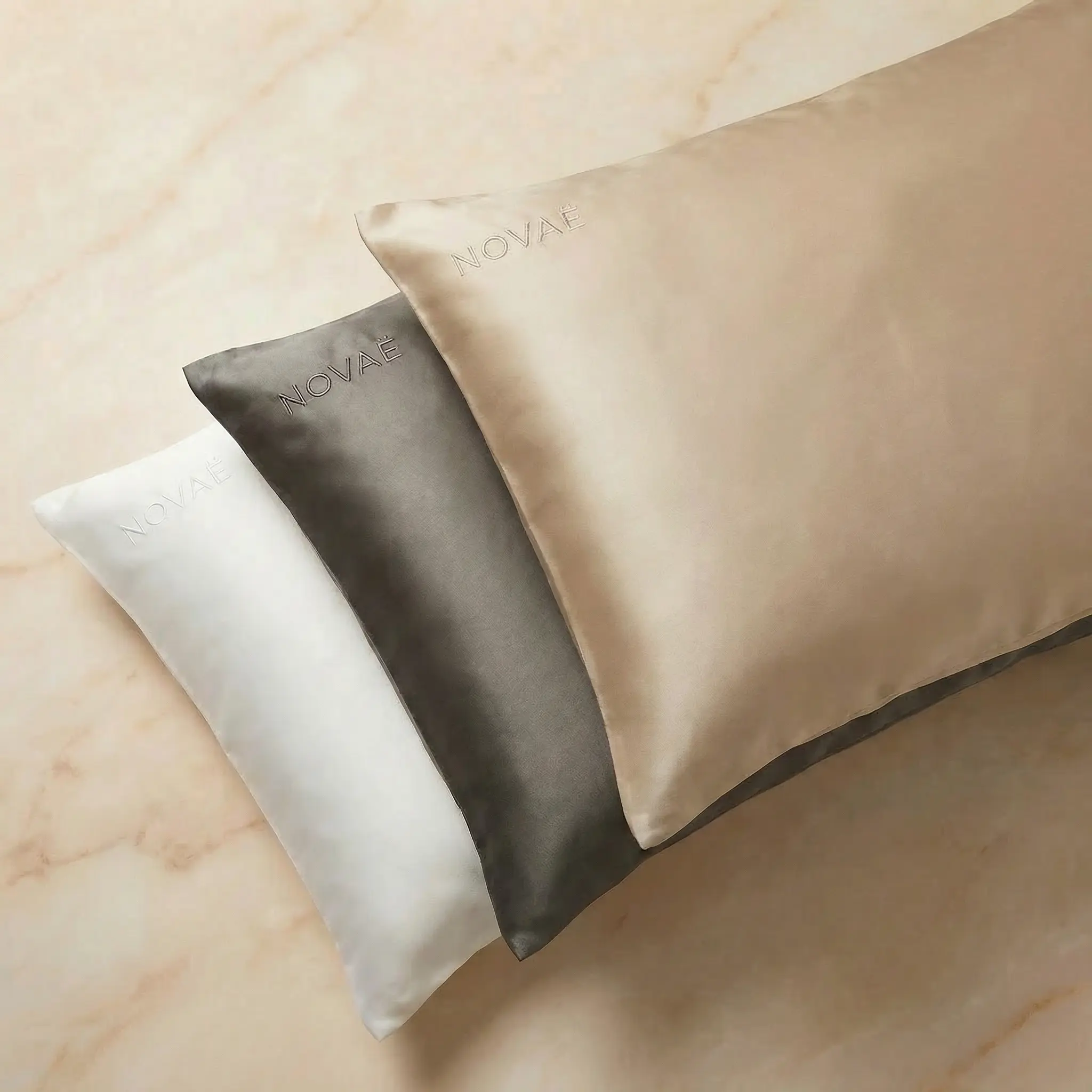 NOVAË Copper-Infused Mulberry Silk Pillowcase | Kills 99.7% Bacteria | Anti-Acne & Anti-Aging Beauty Sleep