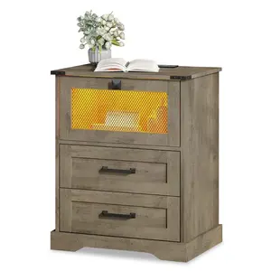 Sikaic 71 Inches L-Shaped 7-Shelf Farmhouse Corner Bookshelf Grey