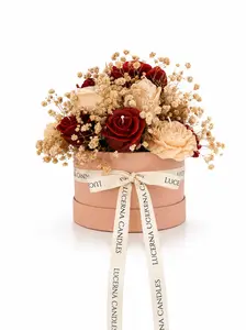 Luxury Flower Candle Bouquet – 12 Soy Wax Candles (Rose Scent) -Medium Size