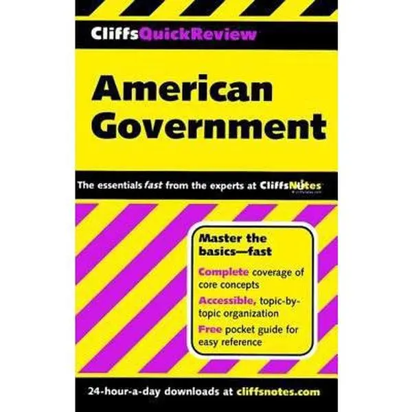 USED Book - Cliffsquickreview American Goverment (Cliffs Quick Review) by D. Stephen Voss (Paperback) - english