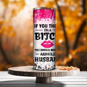 You should meet my husband stainless steel tumbler Straw Drinkware Metal