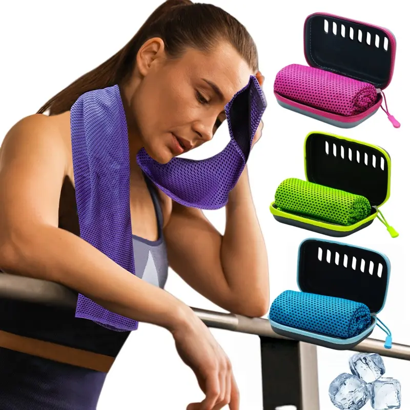 [Back to School]Cooling Towel with Storage Bag, Portable Travel Ice Towel, Quick Dry Towel for Sports, Gym, Hiking and Yoga, Quick Drying Towel, Sports Cooling Towels-MM1