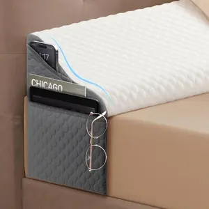 King Size Bed Wedge Pillow for Headboard Gap(0-8"), Mattress Gap Filler, Ergonomic Non-Slip Breathable for Quality Sleep (76"X10"X6")